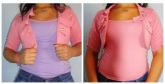 Camisa com colete Rosa