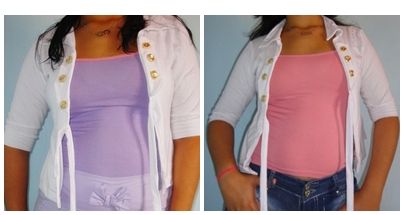 Camisa com colete Branco '